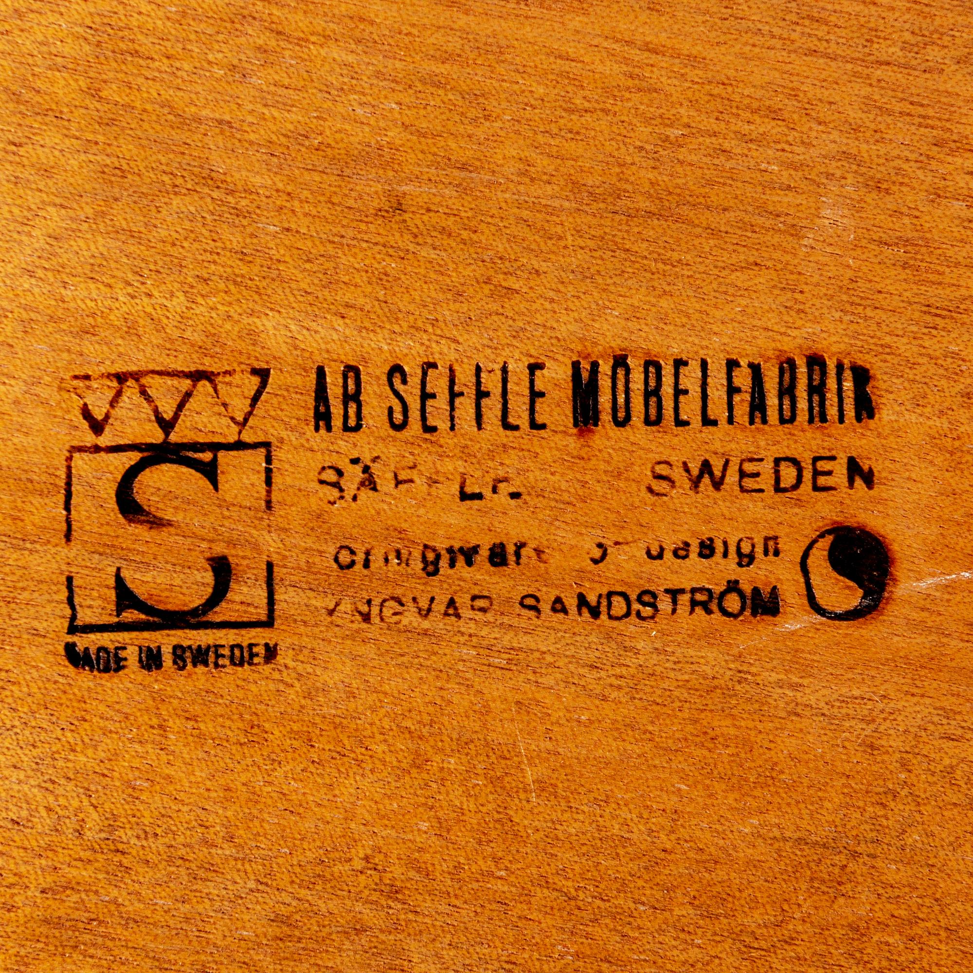 An Yngvar Sandström jacranda coffee table Säffle Möbelfabrik 1960s/70s.