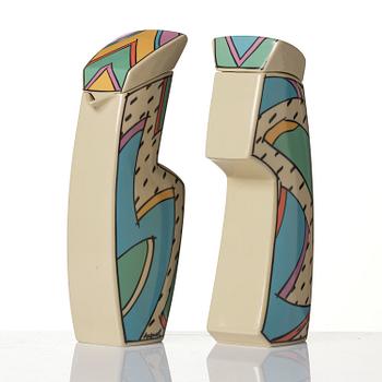 Dorothy Hafner, a 47-piece "Flash" ceramic dinner service, Rosenthal, Germany, post 1984.