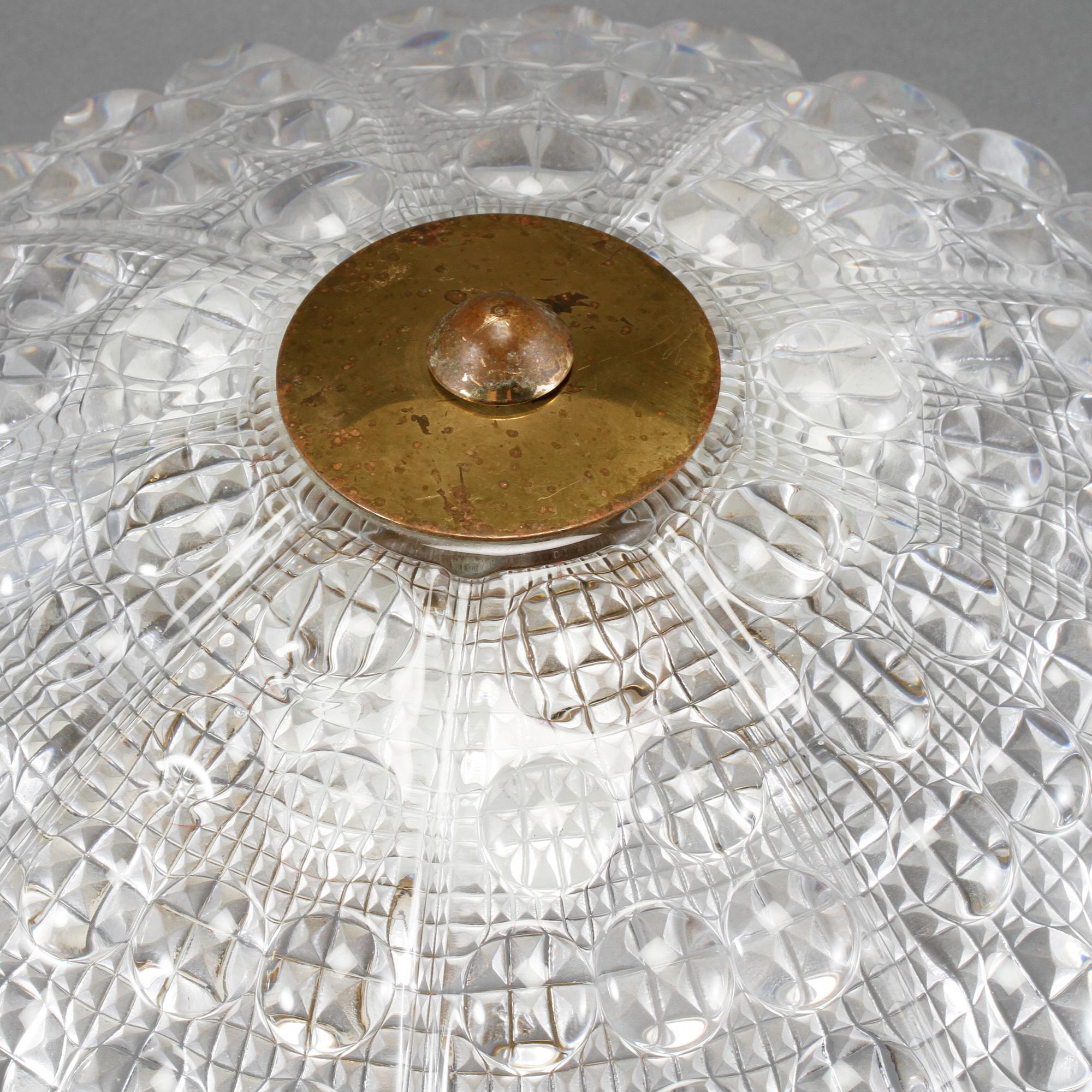 TAKLAMPA, Carl Fagerlund, Orrefors, 1900-talets andra hälft. Höjd ca 15 cm.