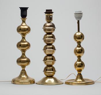 BORDSLAMPOR, 3 st, 1900-talets andra hälft.