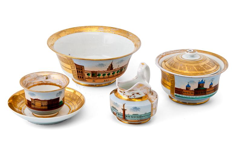 A TEA SERVICE, 14 PIECES.