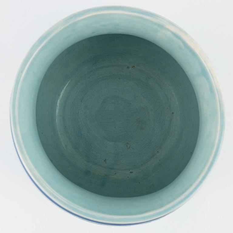 Josef Ekberg, a 'Sgrafitto' pot, stoneware, Gustafsberg, Sweden, 1918.