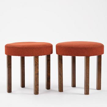 Axel Einar Hjorth, a set of two "Typenko" stools, Nordiska Kompaniet, Sweden, 1936.