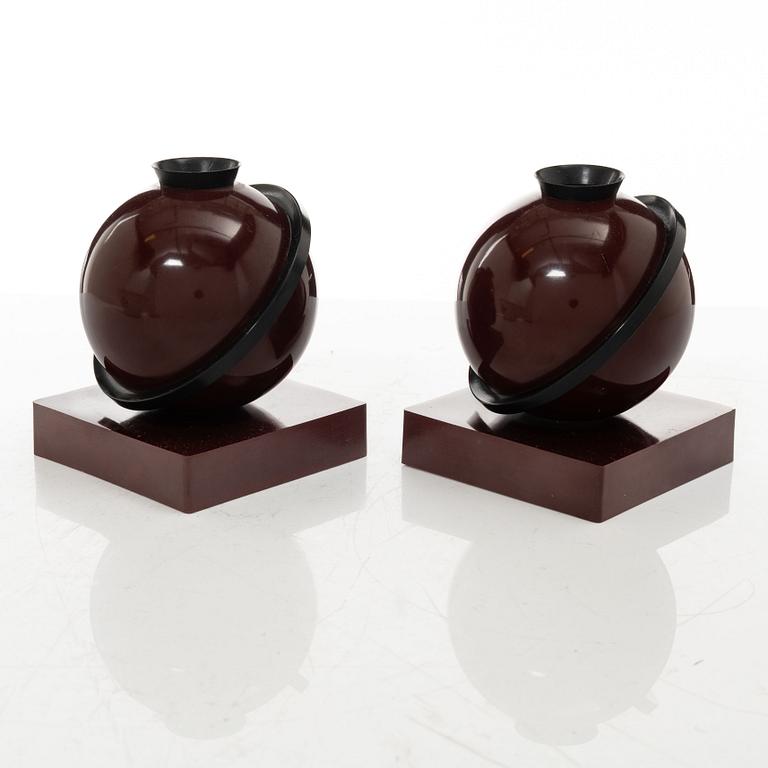 A pair of 'Saturnus' candleholders, 1930s.