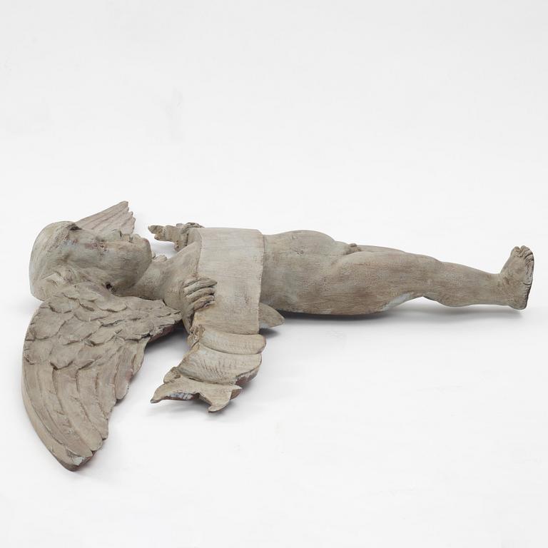 Decorative element in the form of an angel. 19th/20th century.