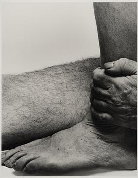 John Coplans, "Lying Figure, four panels", 1990.