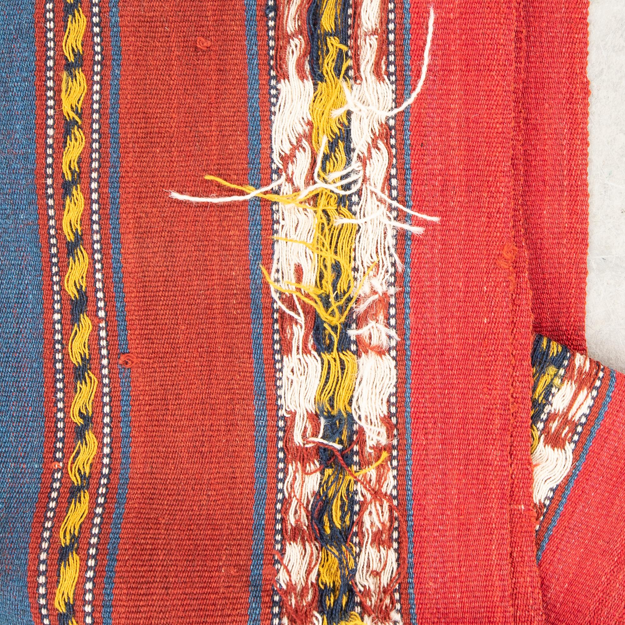 Tältband Turkmenskt antikt ca 1200x38 cm.