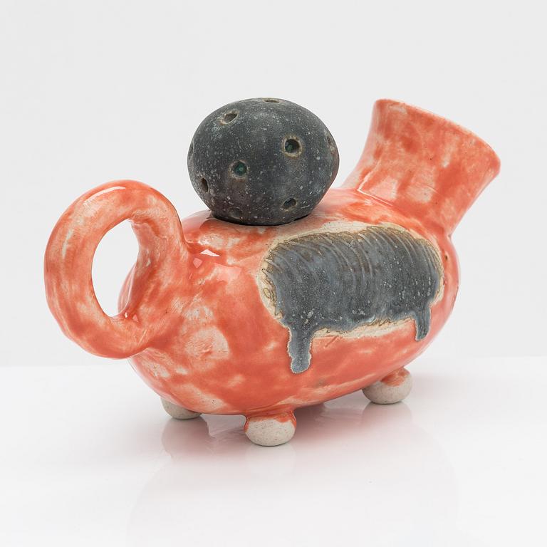 Urmas Puhkan, a ceramic sculpture, signed.