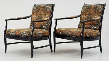 KARMSTOLAR, ett par, OPE möbler, Sverige, 1900-talets mitt.