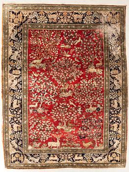 Matta Orientalisk semiantik silke ca 205x137 cm.