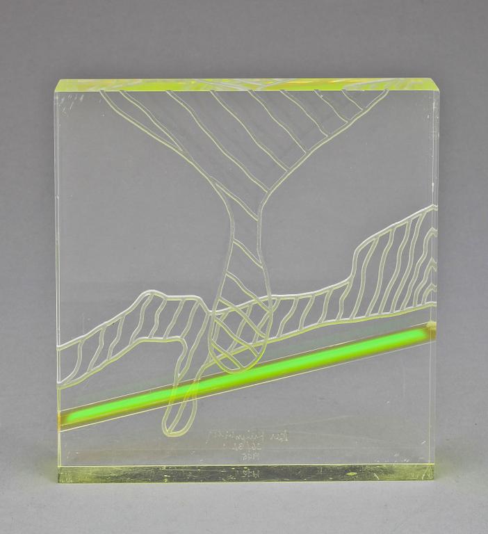 AXEL KNIPSCHILD, multipel, plexiglas. Sign o dat 1975. Numr 26/32.