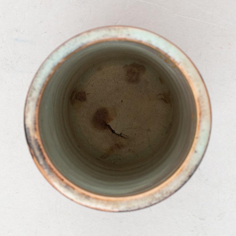 A stoneware vase by Wilhelm Kåge, Gustavsberg, signed and dated 1930.