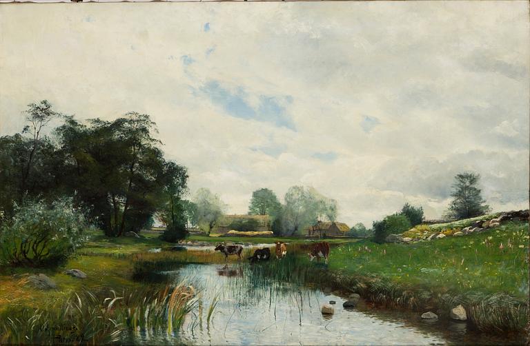 OLOF KRUMLINDE, olja på duk, signerad och daterad Paris (18)82.