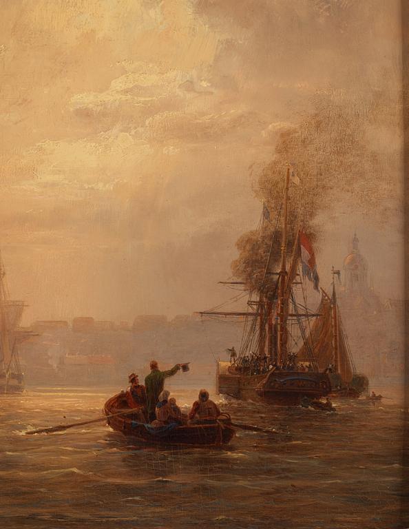 Johan Christian Berger, Skruflinieskeppet Stockholm vid Skeppsholmen, Stockholm.