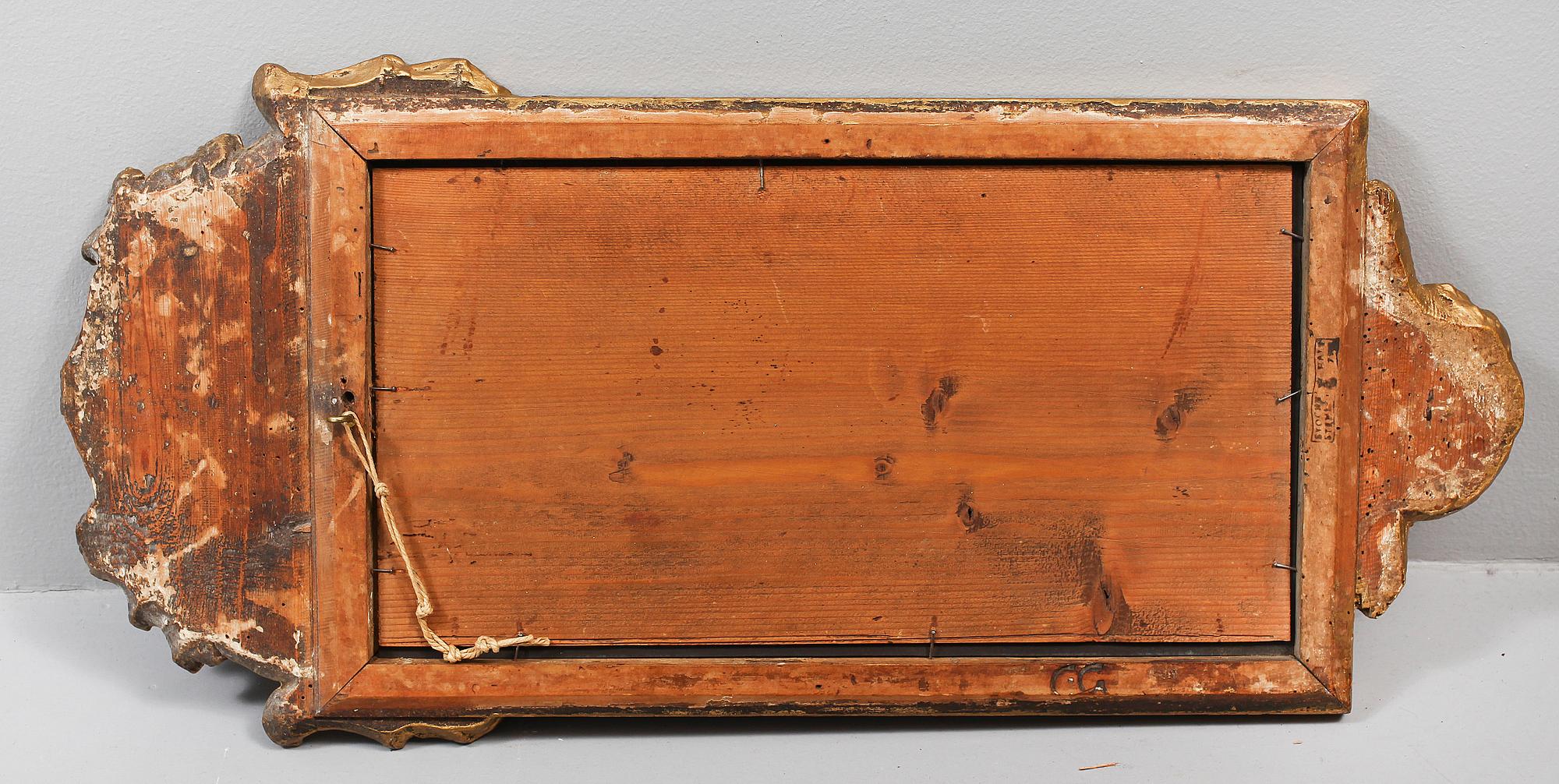 SPEGELLAMPETT, gustaviansk, Stockholms hallstämpel samt sign C.G., 1700-tal.