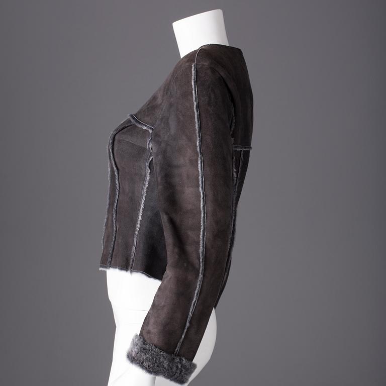 A Chanel Identification sheepskin jacket, French size 40.
