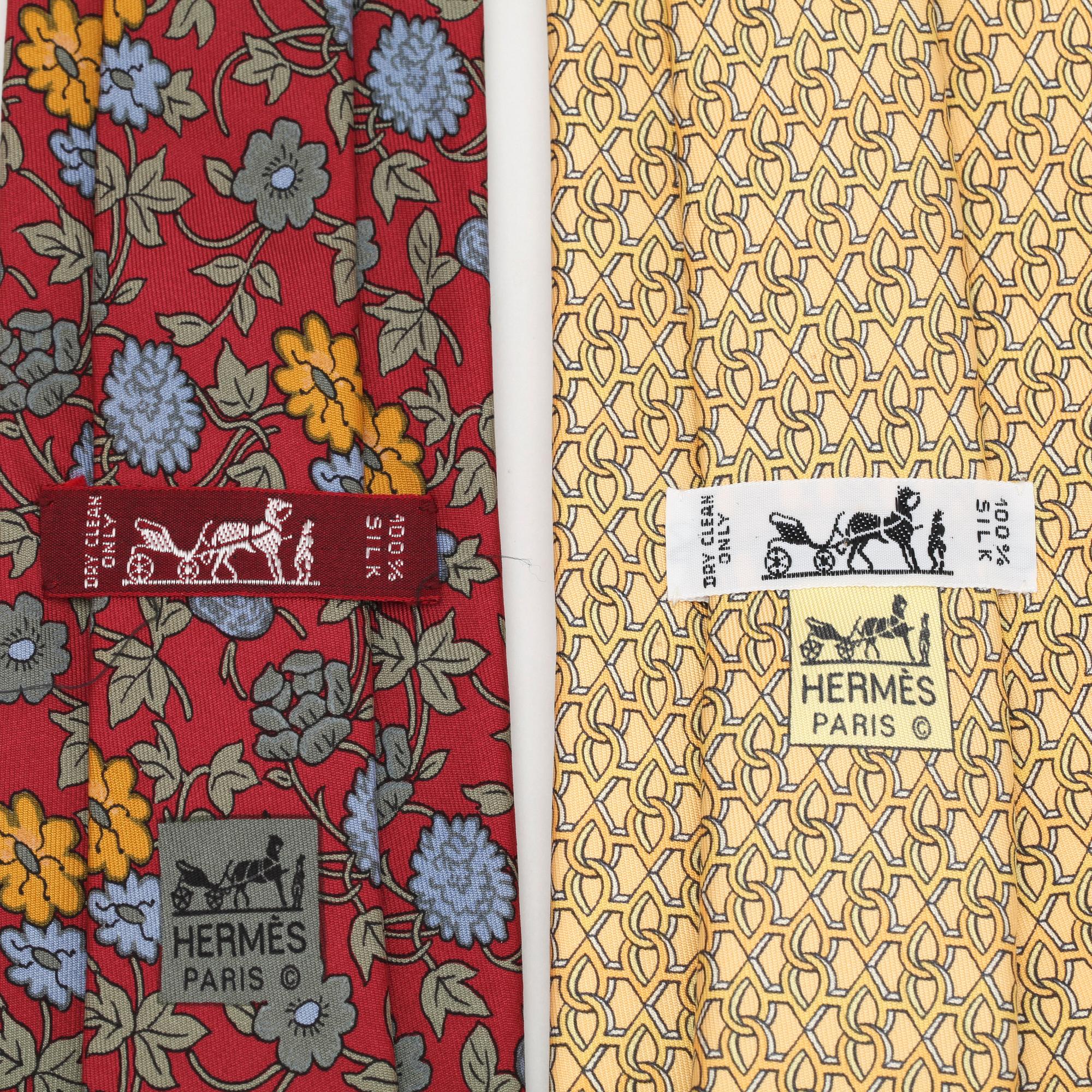 HERMÈS, two silk ties.