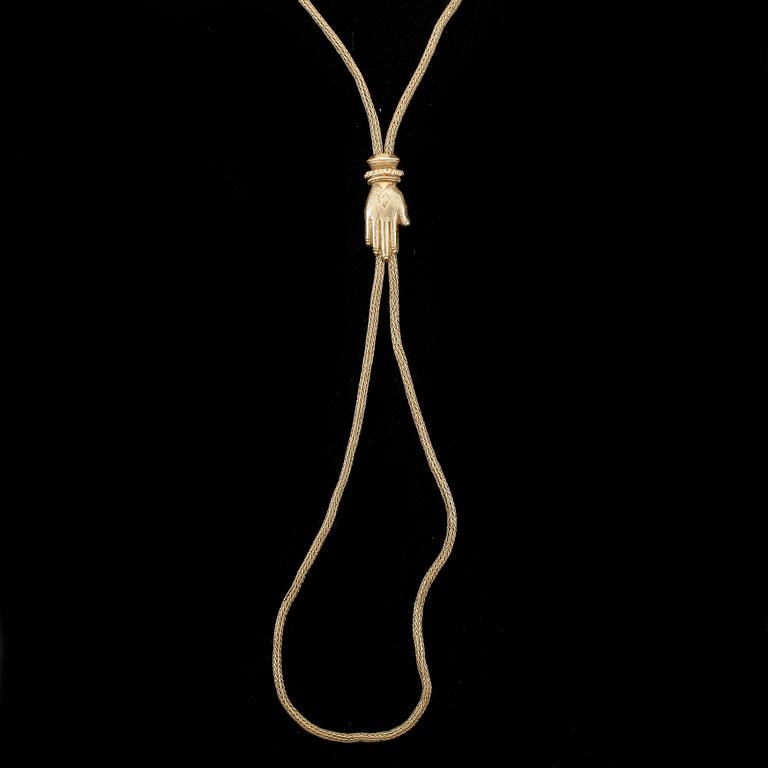 COLLIER, 18k guld. 1800-tal. Vikt 13g.