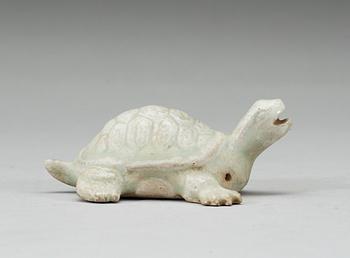 A pale celadon glazed figurine of a turtle, Song dynasty (960-1279).