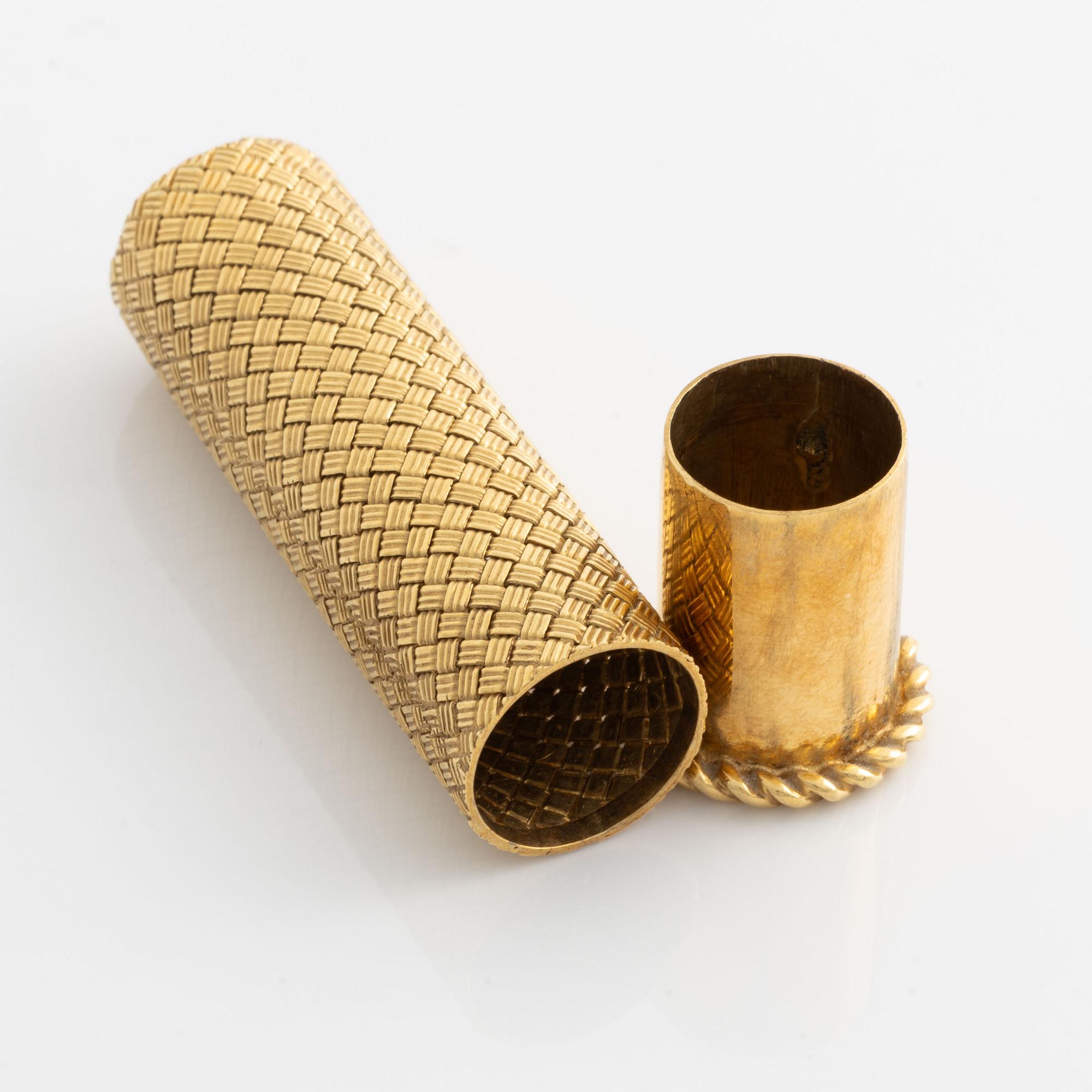 Etui/Läppstifthylsa 18K guld.
