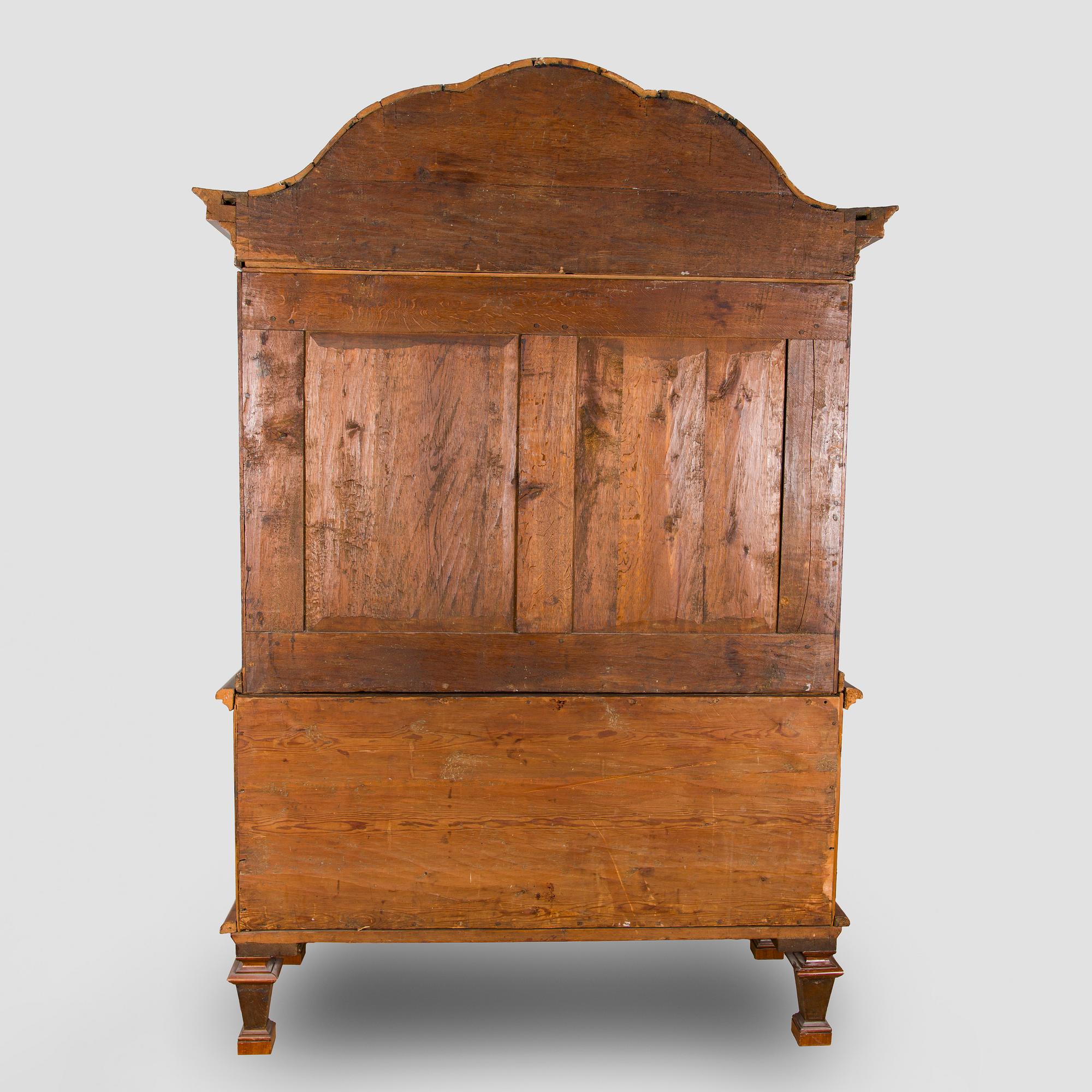 A Swedish late baroque cupboard, mid 18th century.