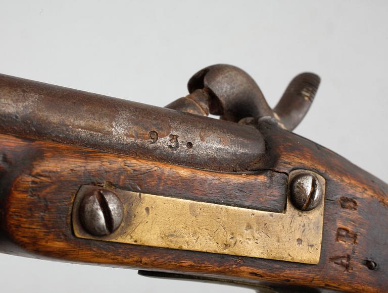 A mid 19th century cap lock gun.
