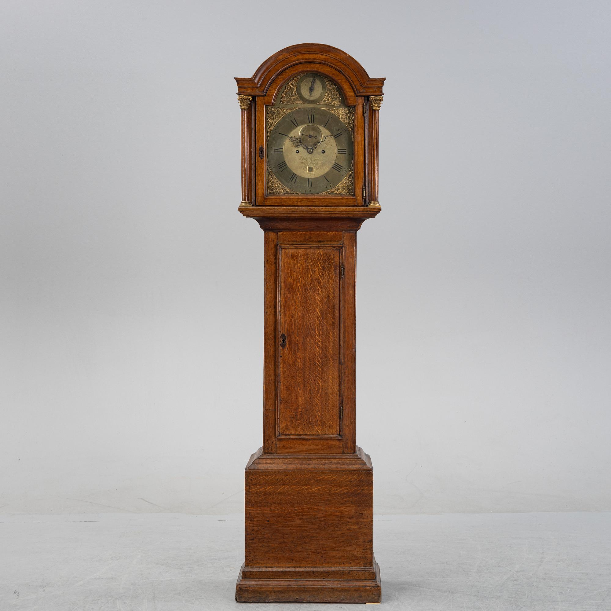 A George II longcase clock by Joseph Knowles, Epsom, first part of the 19th Century.