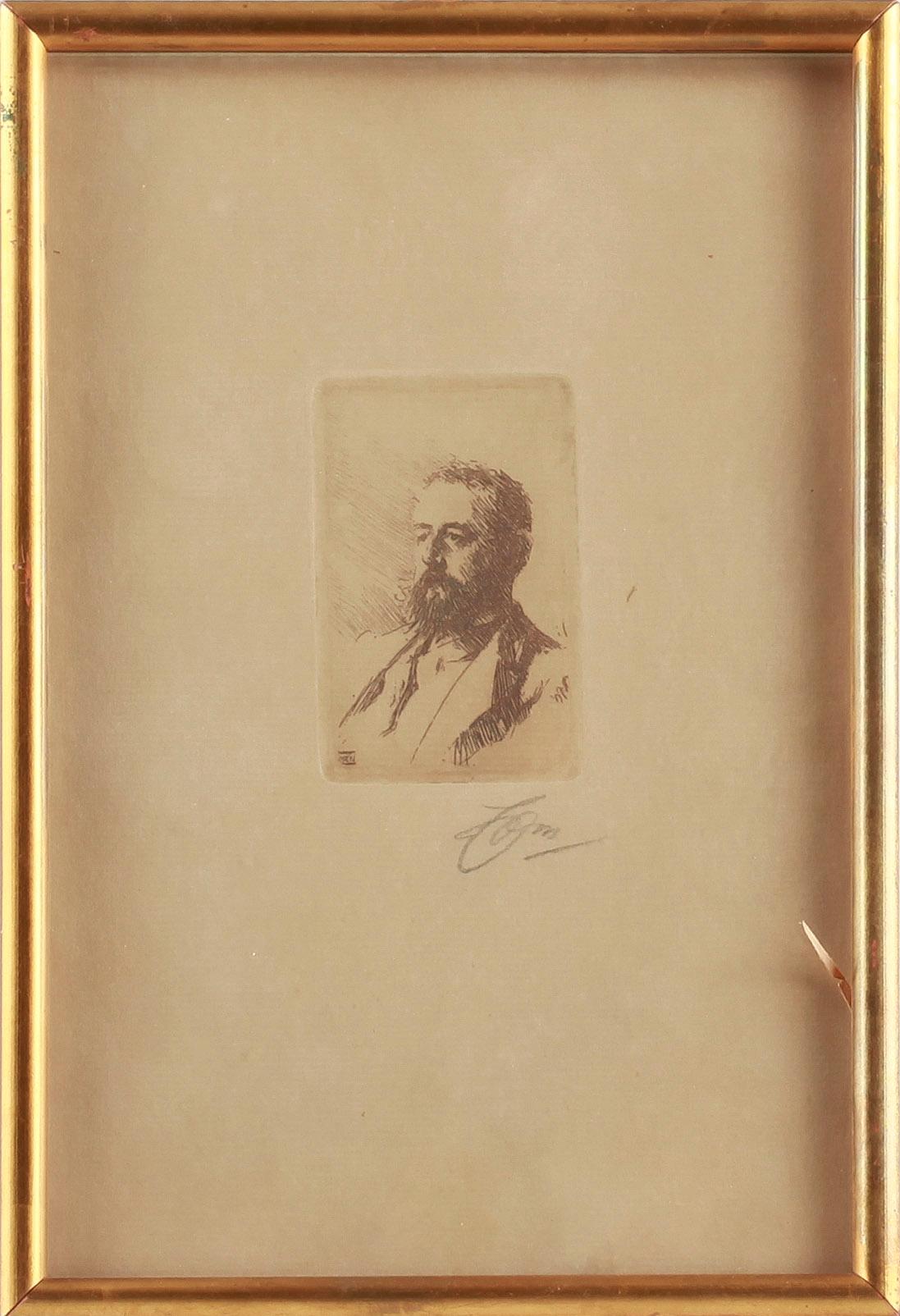 ANDERS ZORN, etsning, 1888, signerad.