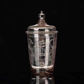 A tankard, possibly Henrikstorp, Sweden, 18th century.