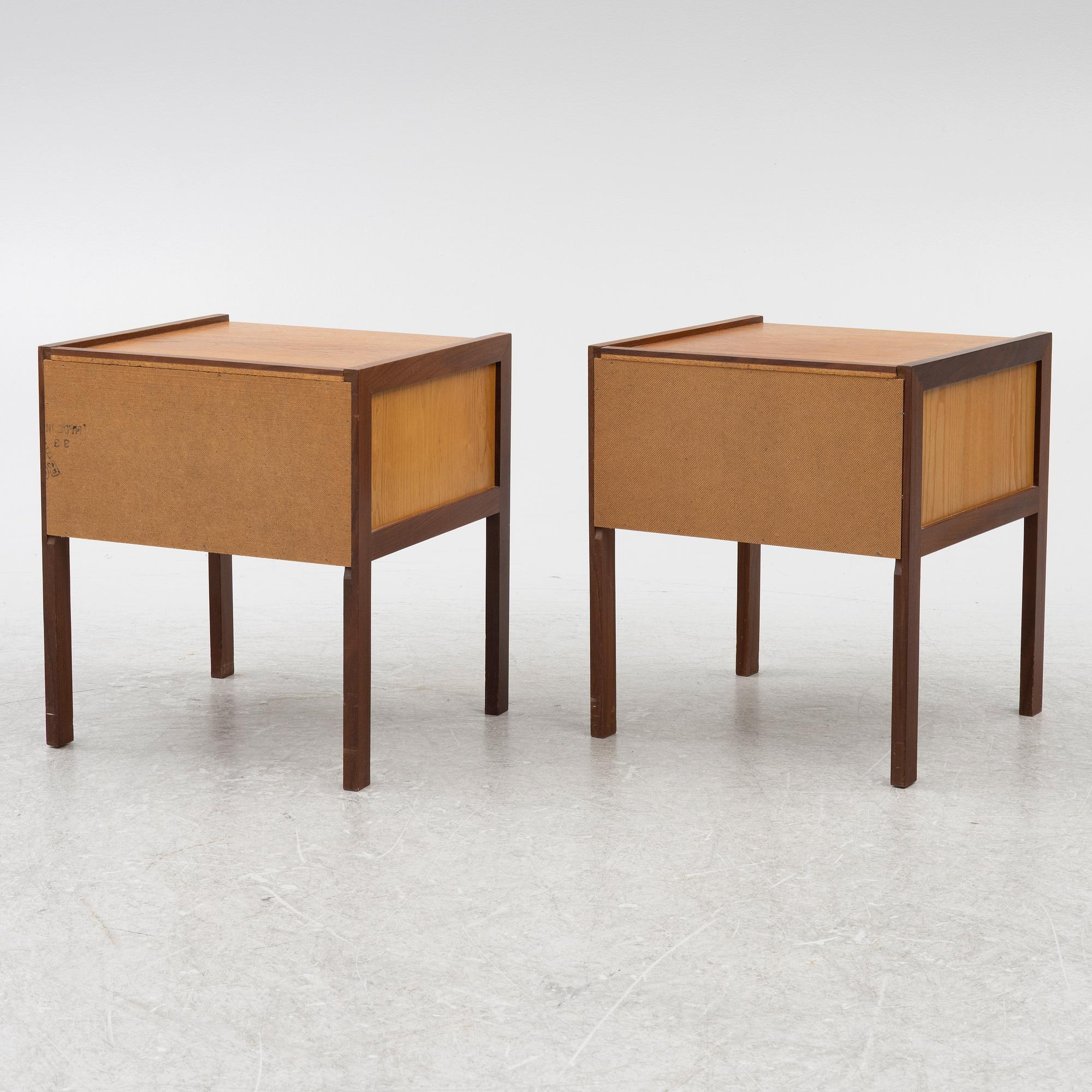 Gillis Lundgren, A set of two bedside tables, IKEA, 1960/70's.