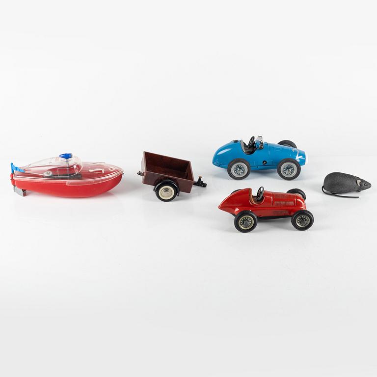 Schuco, 5 pieces, including "Studio", "Grand Prix Racer", "Mikifex", Germany, mid-20th century.