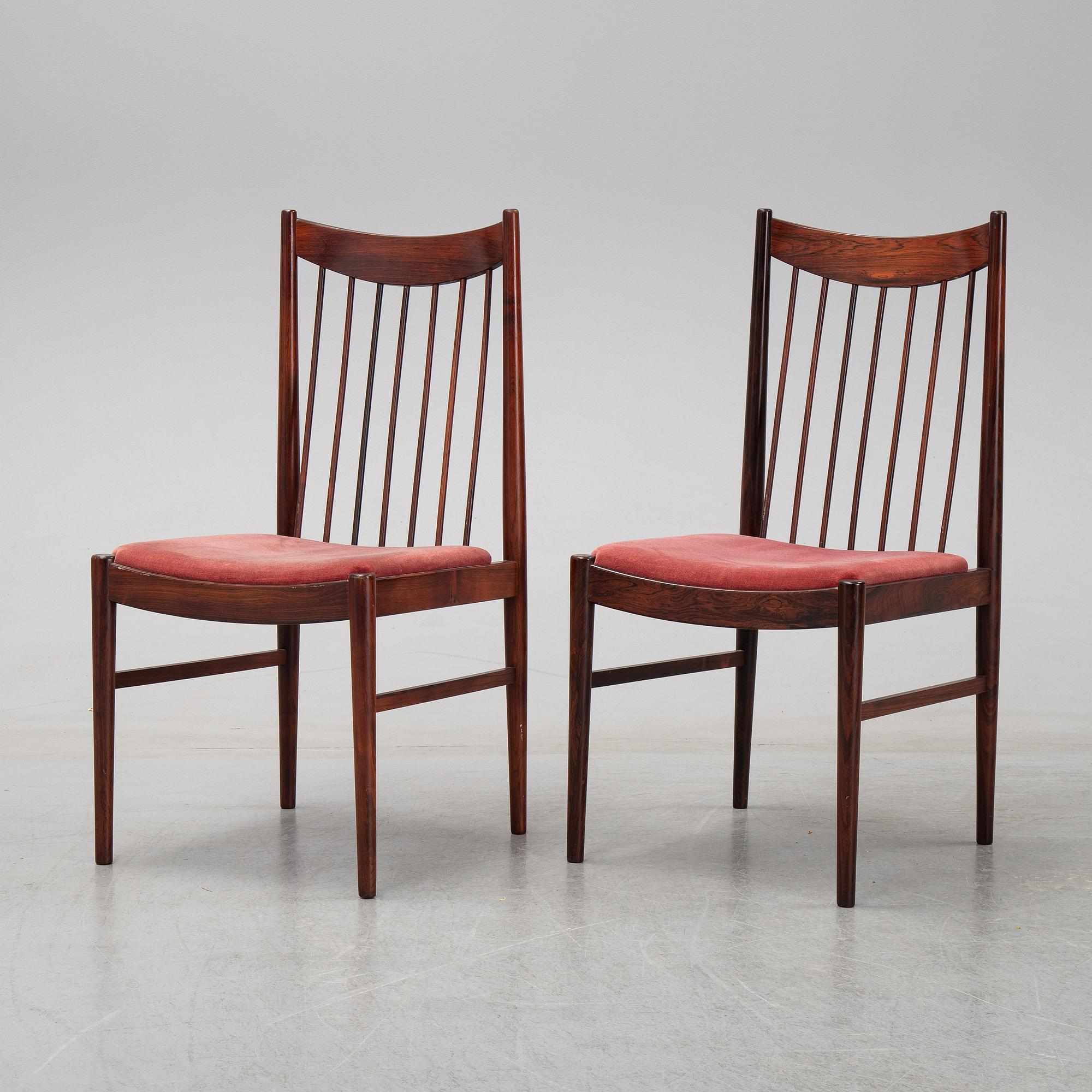 ARNE VODDER, stolar, 8 st, Sibast, Danmark, 1960-tal.
