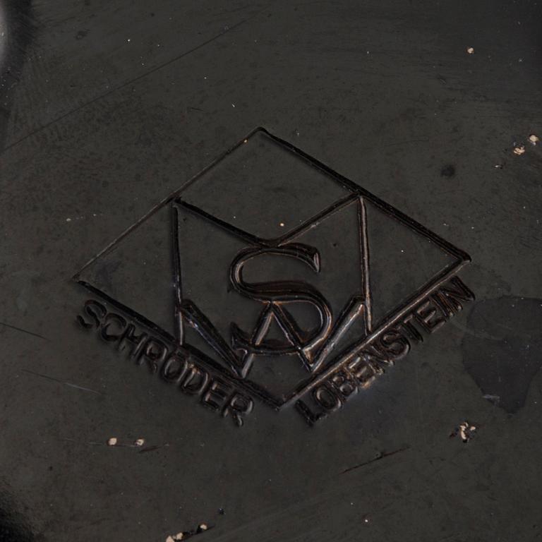 MAX SCHUMACHER, A 1930's table lamp for MWS (Metallwerk Werner Schröder) Lobenstein, Tyskland.