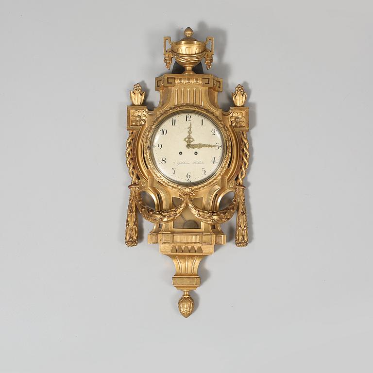 VÄGGPENDYL, gustaviansk stil, G. Kjellström, Stockholm, sekelskiftet 1800/1900.