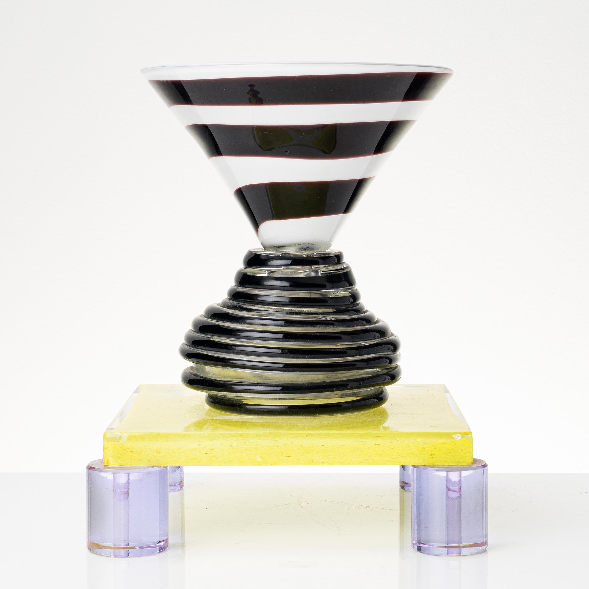 Peter Shire, a 'Vesuvio' glass sculpture/bowl, numbered 1/4, Italy, 1998.