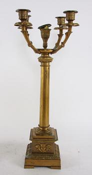 KANDELABRAR, ett par, empirestil, omkr 1900.