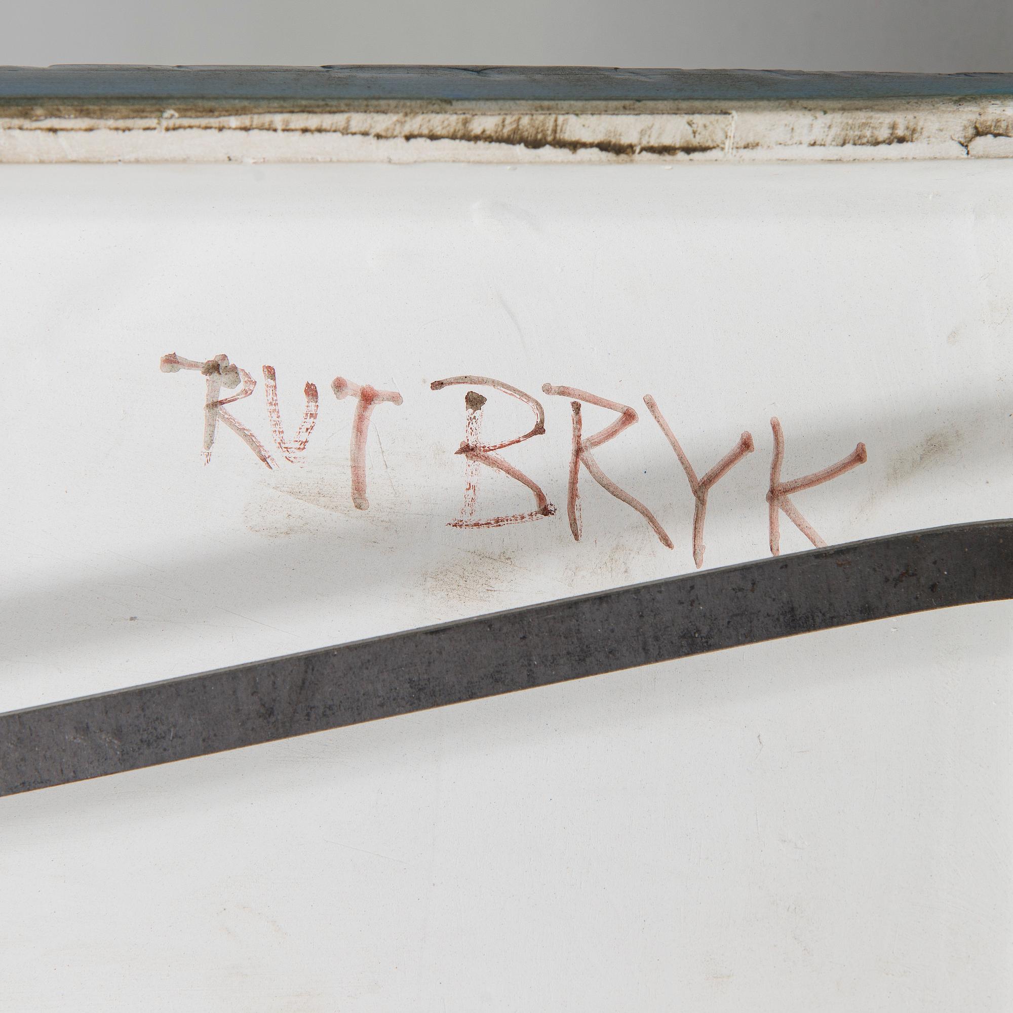 Rut Bryk, seinäreliefi, signeerattu a tergo BRYK.