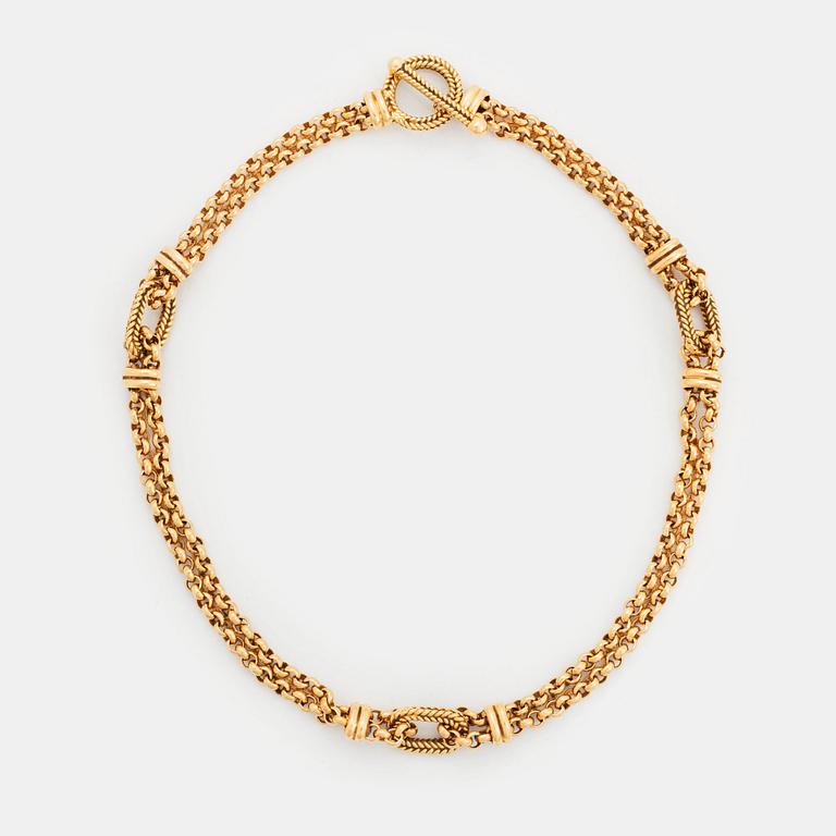 Collier 18K guld signerad WA Bolin.