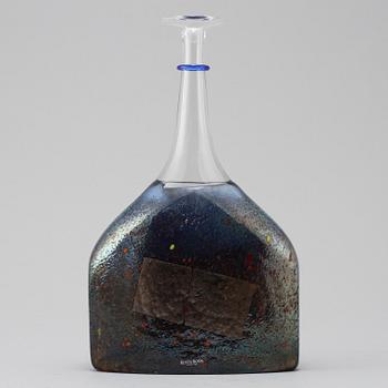 FLASKA, glas, Bertil Vallien, Kosta Boda, Artist Collection, 1900-talets fjärde kvartal.