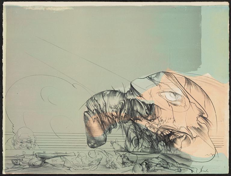 Djuric Miodrag Dado, 12 stycken litografier med mapp. Samtliga signerade och numrerade 9/75.