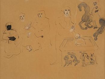 707. Carl Fredrik Hill, Figures by the well.