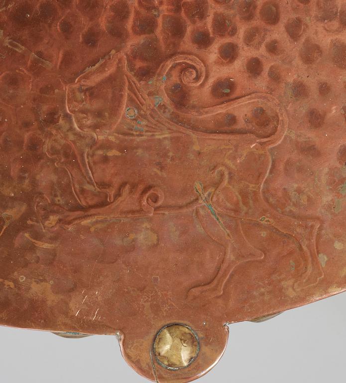 An Swedish Art Noveau oak table, possibly designed by
Carl Westman,