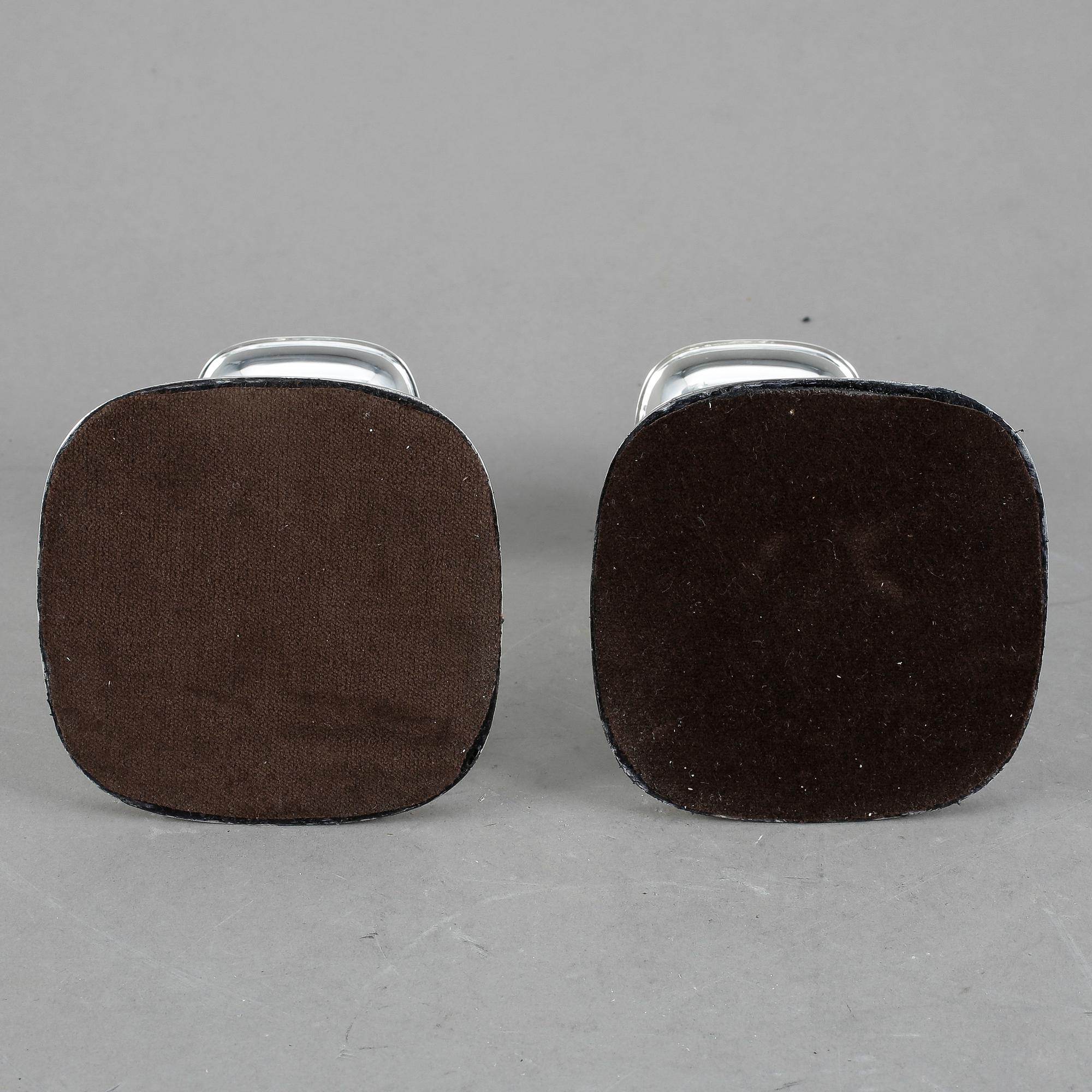 LJUSSTAKAR, ett par, sterlingsilver, Gustaf Janson, Cg Hallberg, Stockholm, 1956.