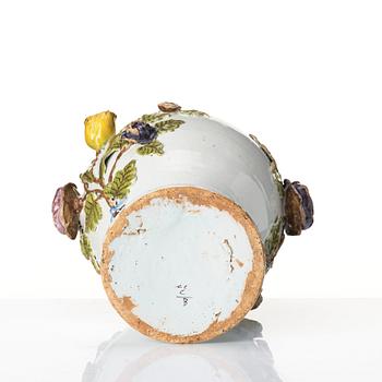 A German faience jar, Hannoversch Münden, 18th Century.