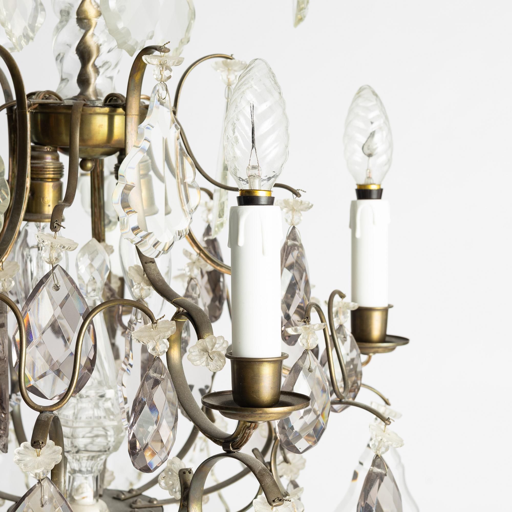 Chandelier, Rococo style, 20th century.