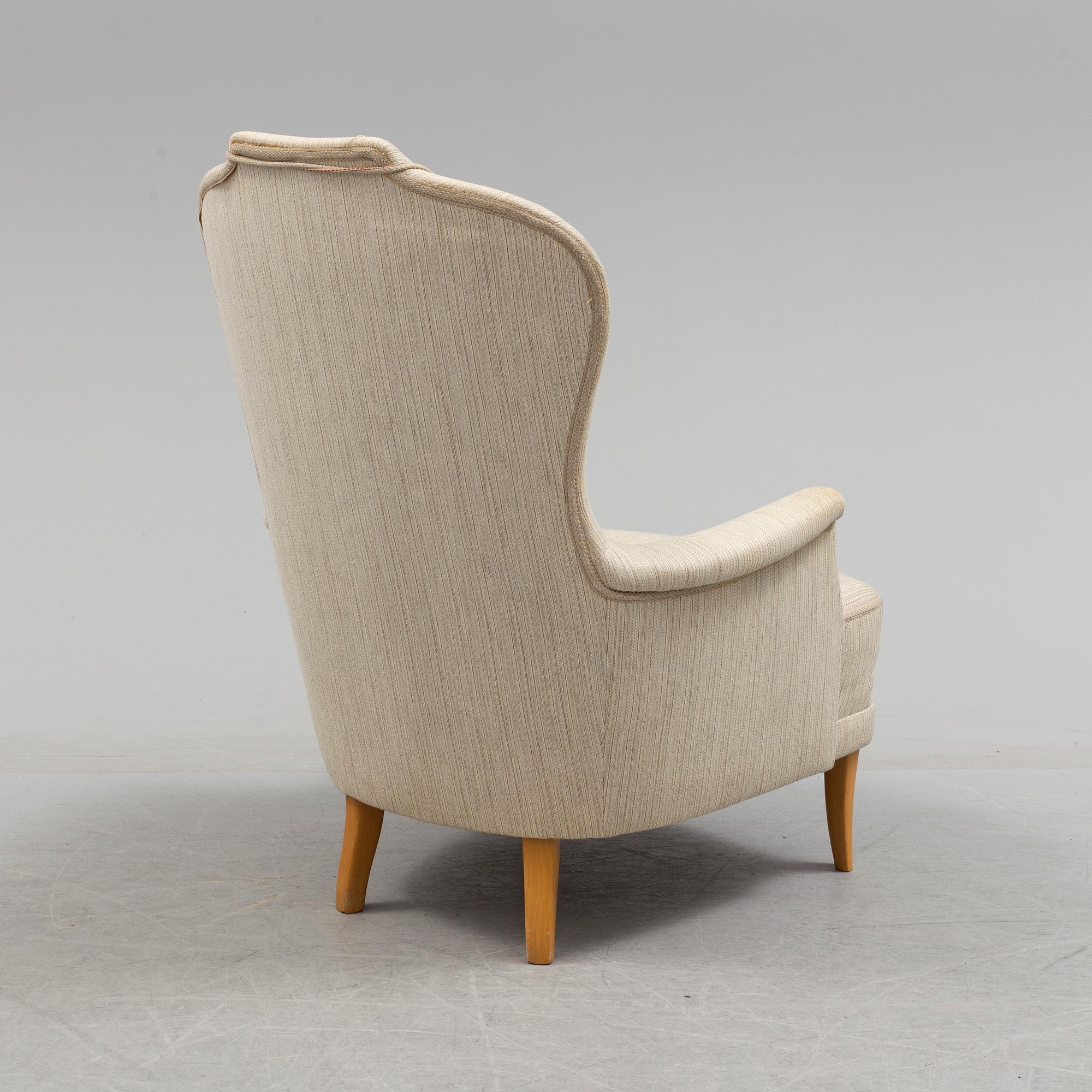 CARL MALMSTEN, fåtölj, "Farmor", AB O H Sjögren, Tranås, 1900-talets andra hälft.