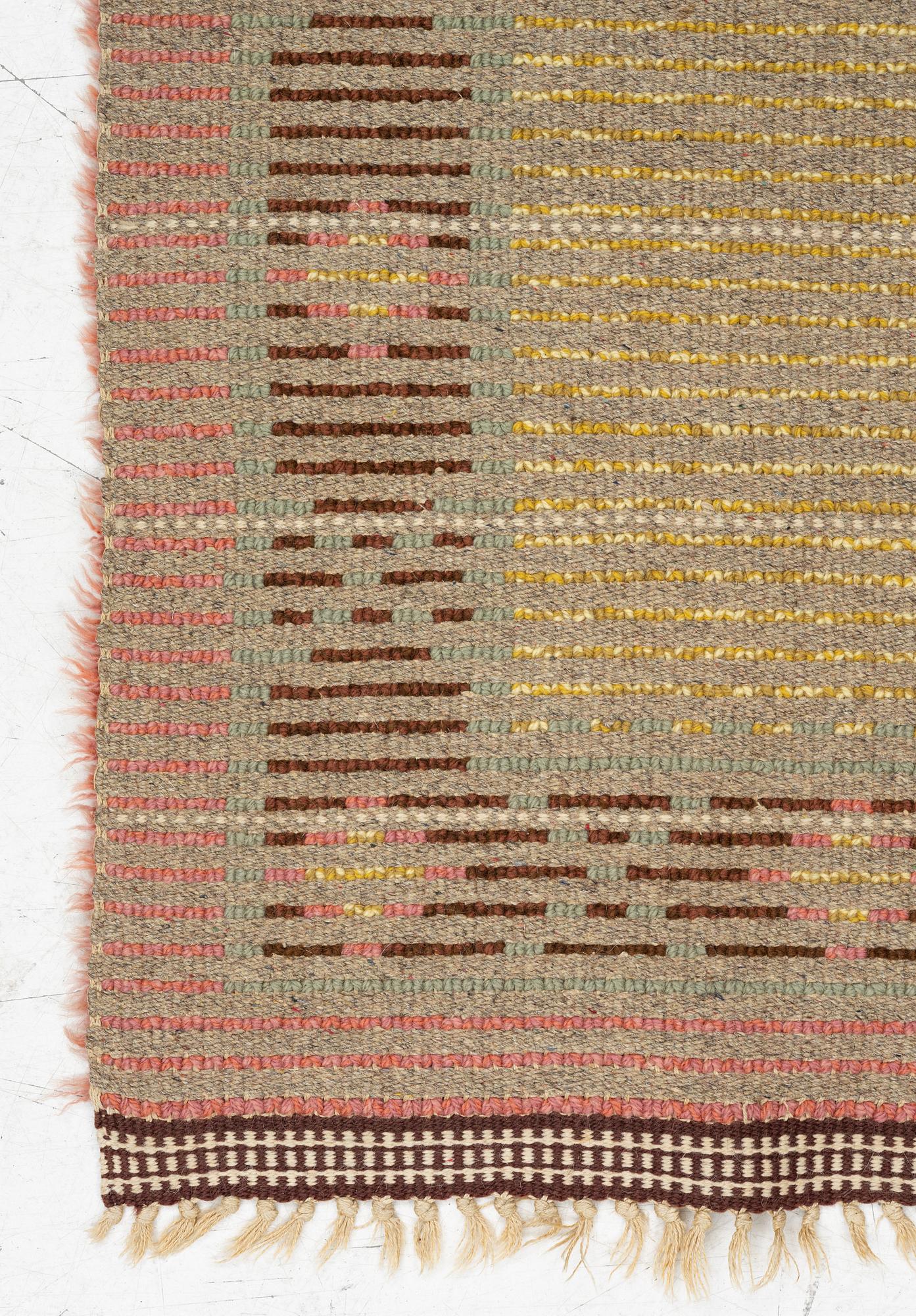 A knotte pile rya, Sweden, 1940s, c. 99 x 59 cm.