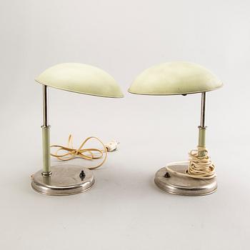 Table lamps, 3 pcs, 1930s-40s, Sweden.