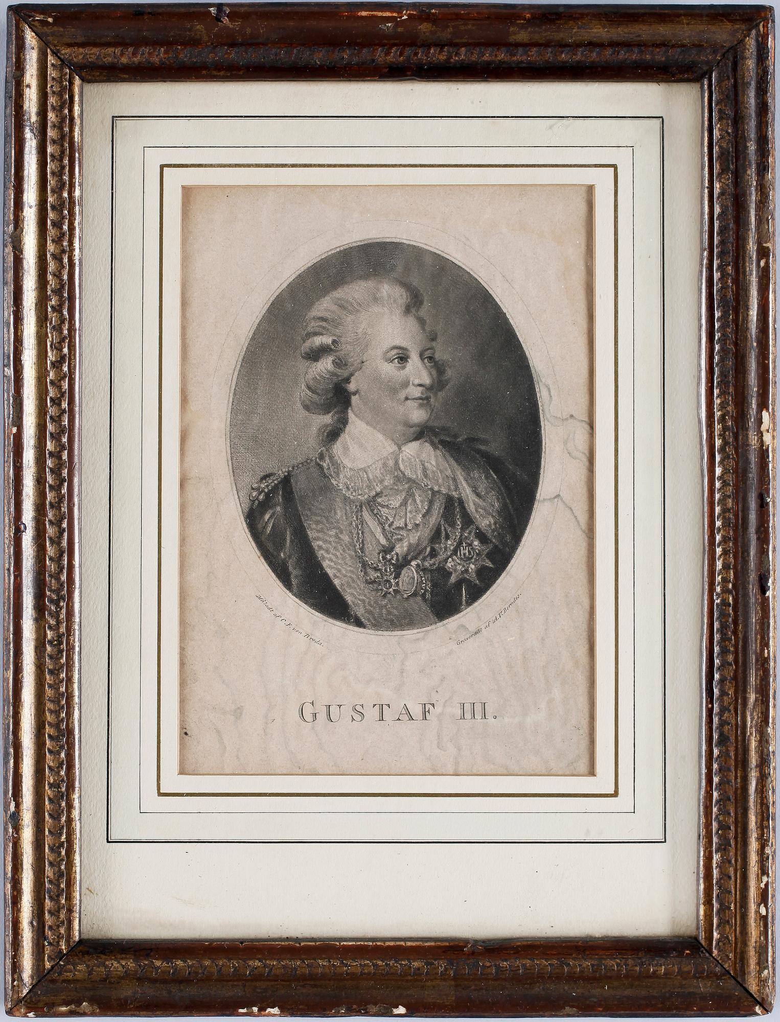 PARTI GRAVYRER, bl a efter C.F. von Breda, 1700-1900-tal.