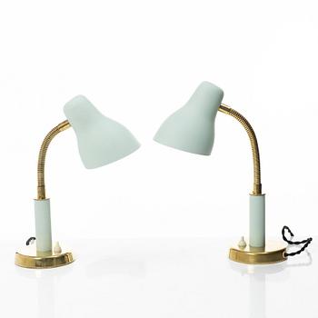 Bertil Brisborg, bordslampor, ett par, modell 32535, Nordiska Kompaniet, 1950-tal.